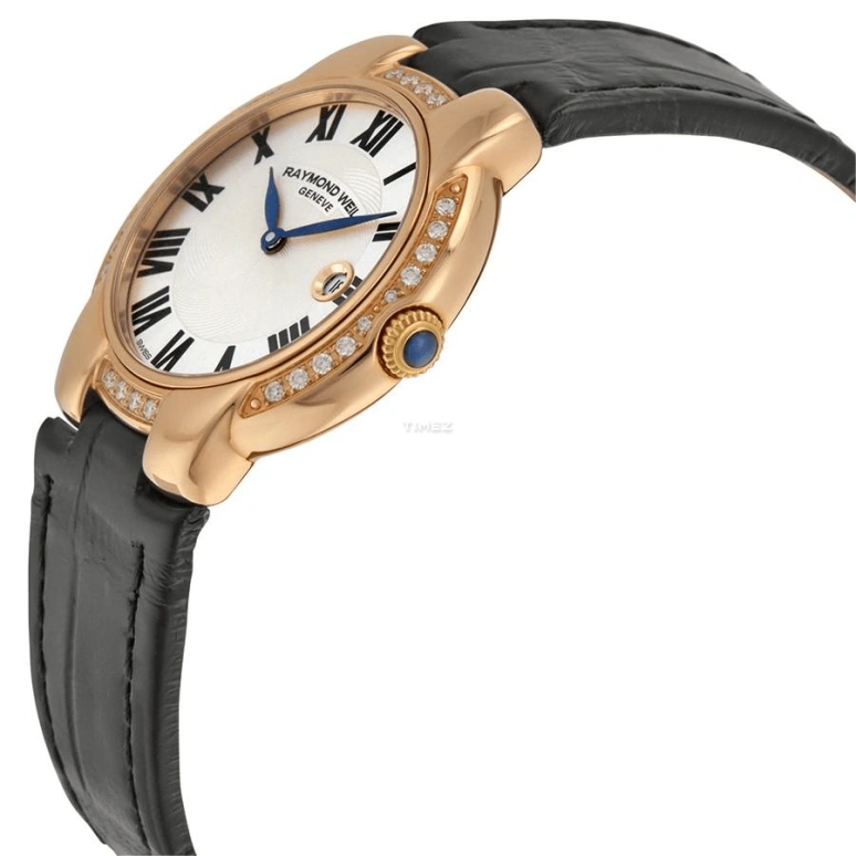 Raymond Weil,Women’s 29mm,29mm,Rose Gold,Silver,Grey,Quartz,Day,Sapphire,Crystal Glass,5229,5229-PCS-01659