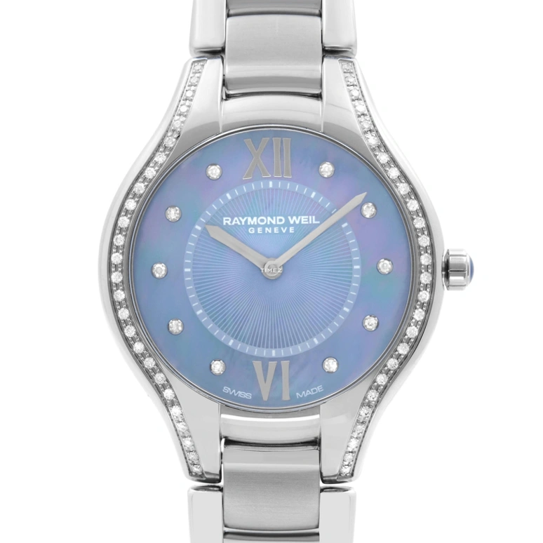 Raymond Weil,Women’s 32mm,32mm,Stainless Steel,Blue,Quartz,Sapphire,Crystal Glass,Round,5132,5132-STS-00955