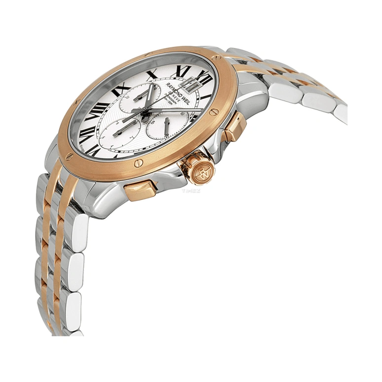 Raymond Weil,Men’s 40mm,40mm,Stainless Steel,Rose Gold,Grey,Quartz,Chronograph,Day,4891,4891-SP5-00660