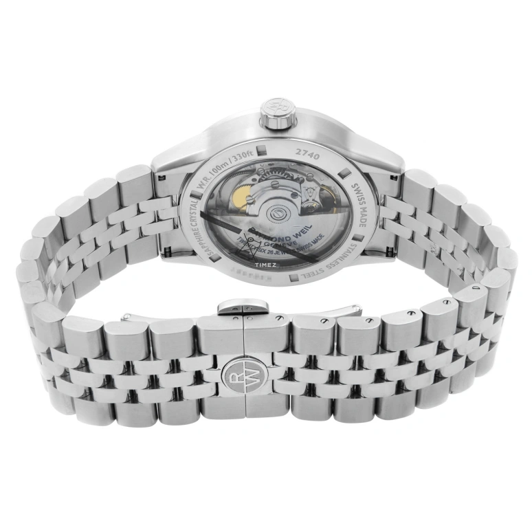 Raymond Weil,Men’s 42.50mm,42.50mm,Stainless Steel,Blue,Automatic,Day,Sapphire,Crystal Glass,2740,2740-ST-50021