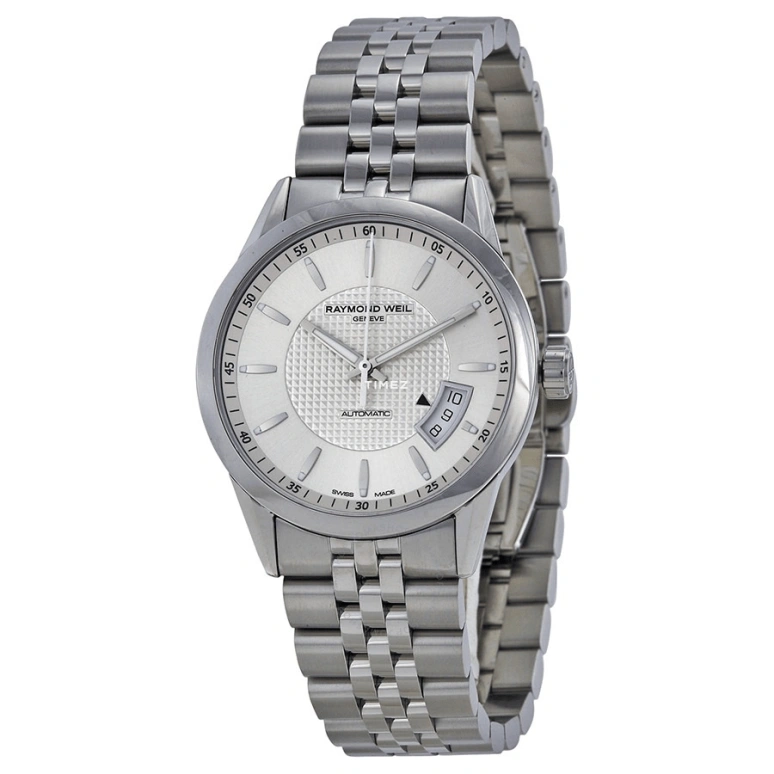 Raymond Weil,Men’s 38mm,38mm,Stainless Steel,White,Automatic,Day,Sapphire,Crystal Glass,2770,2770-ST-65021