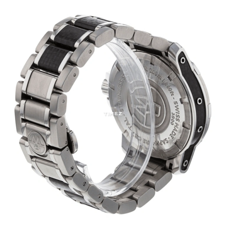 Raymond Weil,Men’s 44mm,44mm,Stainless Steel,Black,Automatic,Day,Dule Time,3800,3800-SCF-05207