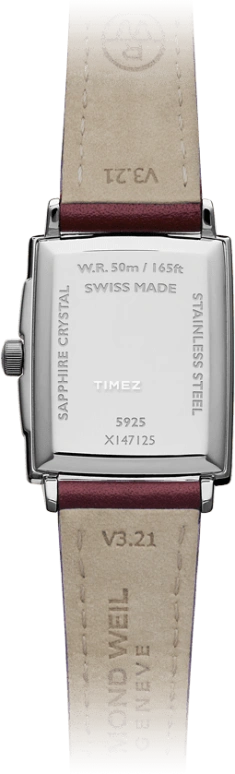 Raymond Weil,Women’s 28.10x22.60mm,28.10x22.60mm,Stainless Steel,Red,Quartz,Day,Sapphire,Crystal Glass,5925,5925-STC-00451