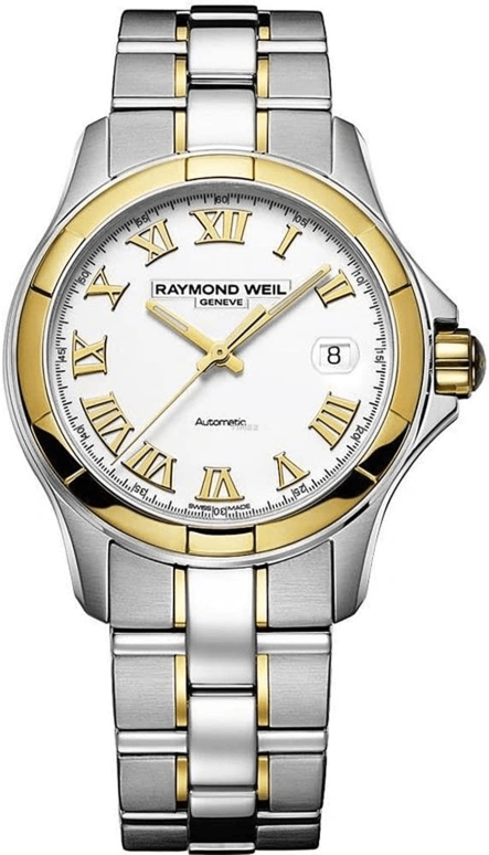 Raymond Weil,Men’s 39mm,39mm,Stainless Steel,Silver White,Automatic,Day,Sapphire,Crystal Glass,2970,2970-SG-00308