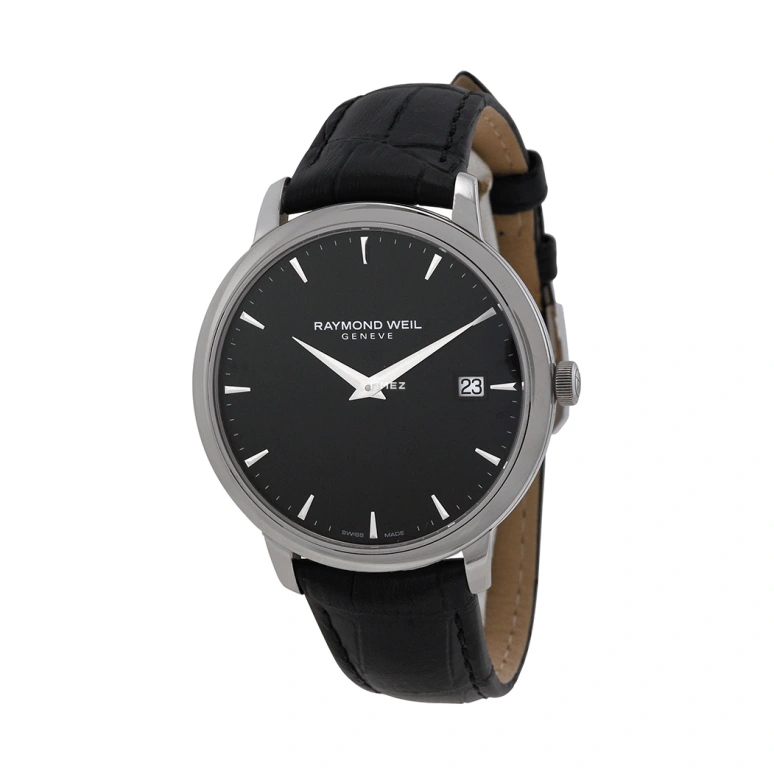 Raymond Weil,Men’s 42mm,42mm,Stainless Steel,Black,Quartz,Day,Sapphire,Crystal Glass,5588,5588-STC-20001