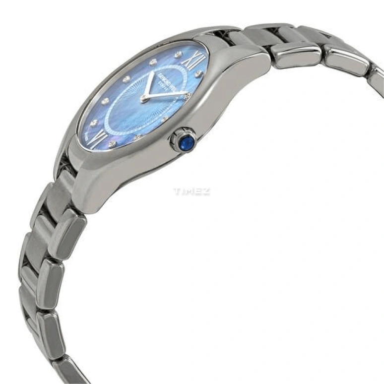 Raymond Weil,Women’s 32mm,32mm,Stainless Steel,Blue,Quartz,Sapphire,Crystal Glass,Round,5132,5132-ST-00955