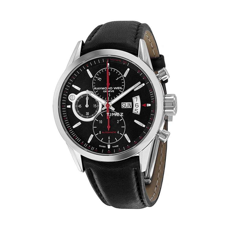 Raymond Weil,Men’s 42mm,42mm,Stainless Steel,Black,Automatic,Chronograph,Date,Day,7730,7730-STC-20041