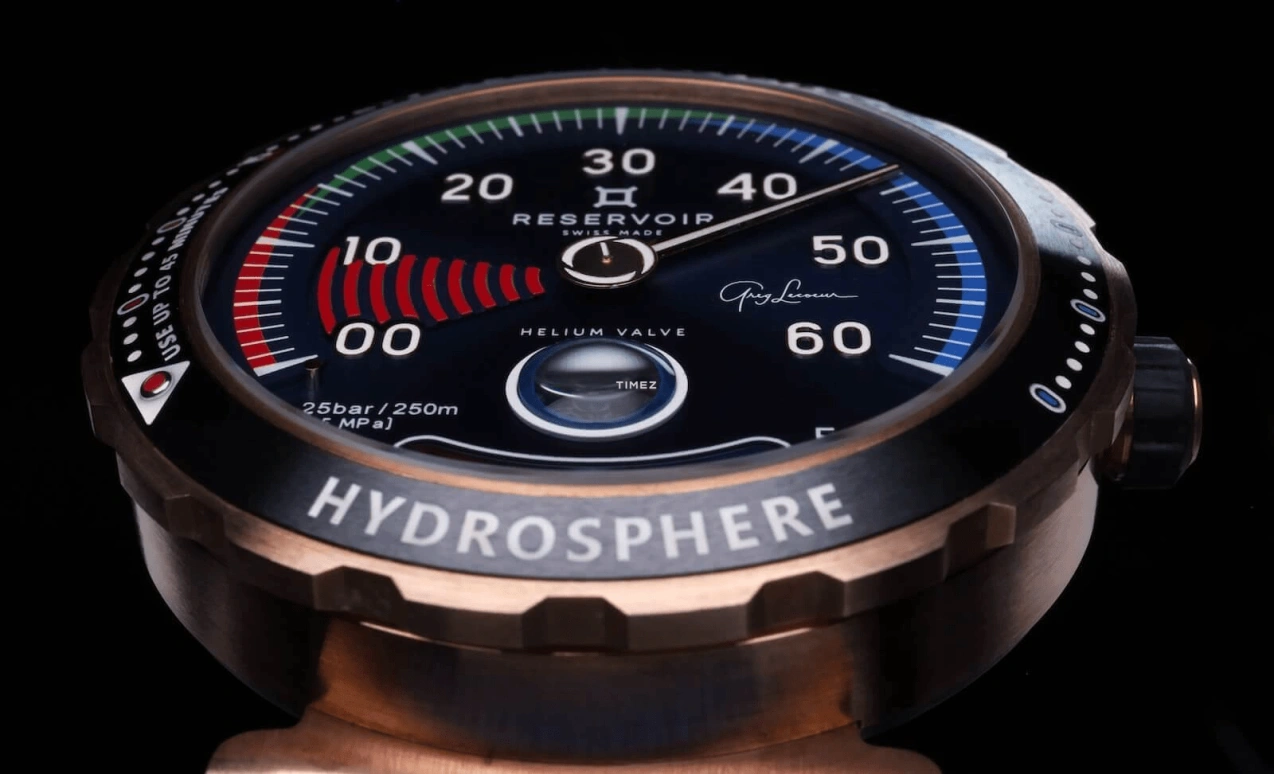 Reservoir,Partnership 45mm,45mm,Bronze,Ceramic,Blue,Automatic,Power Reserve Indicator,Jumping Hours,Retrograde,RSV03,RSV03.HY/330-32.GL