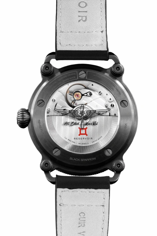 Reservoir,Black Sparrow 42mm,42mm,Stainless Steel,Black,Automatic,Jumping Hours,Retrograde,RSV02,RSV02.PL/135.BL