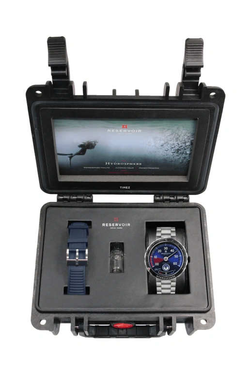 Reservoir,Hydrosphere 45mm,45mm,Stainless Steel,Blue,Automatic,Power Reserve Indicator,Jumping Hours,Retrograde,RSV03,RSV03.HY/130-21.BH