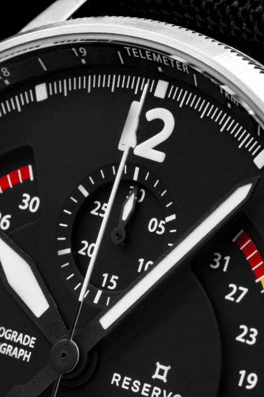 Reservoir,Airfight 43mm,43mm,Stainless Steel,Black,Automatic,Chronograph,Day,Power Reserve Indicator,Retrograde,In-house Caliber,Sapphire,Crystal Glass,RSV02,RSV02.AF/136