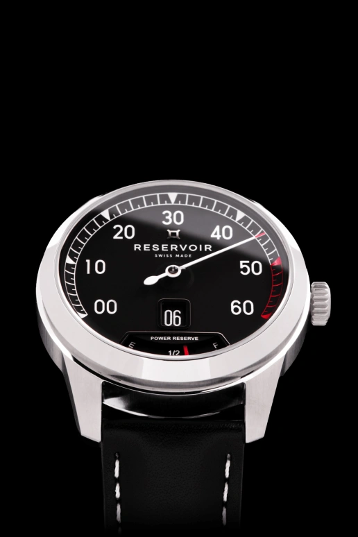 Reservoir,Supercharged 43mm,43mm,Stainless Steel,Black,Automatic,Power Reserve Indicator,Jumping Hours,Retrograde,RSV01,RSV01.SC/130-12