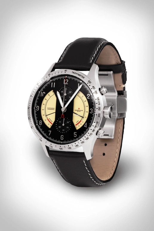 Reservoir,Sonomaster 43mm,43mm,Stainless Steel,Dual,Black,Cream,Automatic,Chronograph,Day,Retrograde,RSV04,RSV04.SN/136.BL