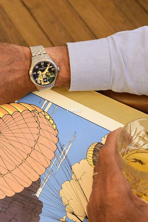 Reservoir,Blake et Mortimer 41.50mm,41.50mm,Stainless Steel,Black,Green,Multi-Color,Automatic,Jumping Hours,Retrograde,RSV04,RSV04.BM/133.BA