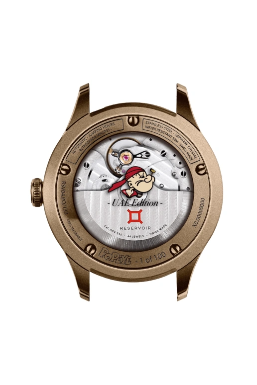 Reservoir,Popeye 41.50mm,41.50mm,Stainless Steel,Multi-Color,Orange,Blue,Automatic,Jumping Hours,Retrograde,RSV04,RSV04.PO/133.DE