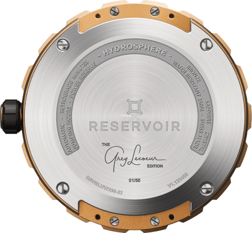 Reservoir,Partnership 45mm,45mm,Bronze,Ceramic,Blue,Automatic,Power Reserve Indicator,Jumping Hours,Retrograde,RSV03,RSV03.HY/330-32.GL