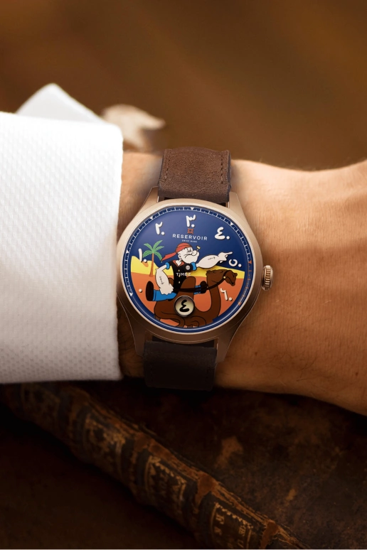 Reservoir,Popeye 41.50mm,41.50mm,Stainless Steel,Multi-Color,Orange,Blue,Automatic,Jumping Hours,Retrograde,RSV04,RSV04.PO/133.DE