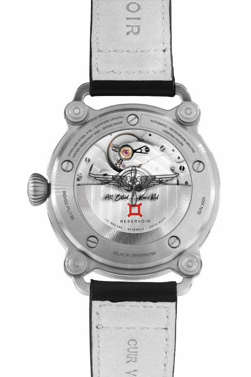 Reservoir,Black Sparrow 42mm,42mm,Stainless Steel,Black,Automatic,Jumping Hours,Retrograde,RSV02,RSV02.PL/135.SB