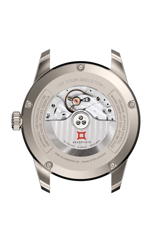 Reservoir,GT-Tour 43mm,43mm,Titanium,Black,Automatic,Power Reserve Indicator,Jumping Hours,Retrograde,RSV01,RSV01.GT/430-0