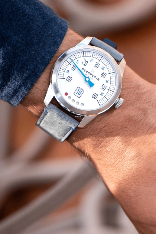 Reservoir,Tiefenmesser 43mm,43mm,Stainless Steel,White,Automatic,Power Reserve Indicator,Jumping Hours,Retrograde,RSV03,RSV03.TF/130-233