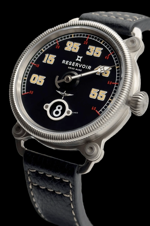 Reservoir,Black Sparrow 42mm,42mm,Stainless Steel,Black,Automatic,Jumping Hours,Retrograde,RSV02,RSV02.PL/135.SB