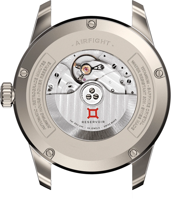 Reservoir,Airfight 43mm,43mm,Titanium,Black,Automatic,Power Reserve Indicator,Jumping Hours,Retrograde,RSV02,RSV02.AF/430-122