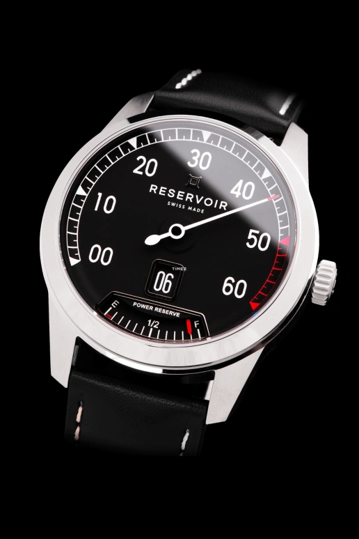 Reservoir,Supercharged 43mm,43mm,Stainless Steel,Black,Automatic,Power Reserve Indicator,Jumping Hours,Retrograde,RSV01,RSV01.SC/130-12