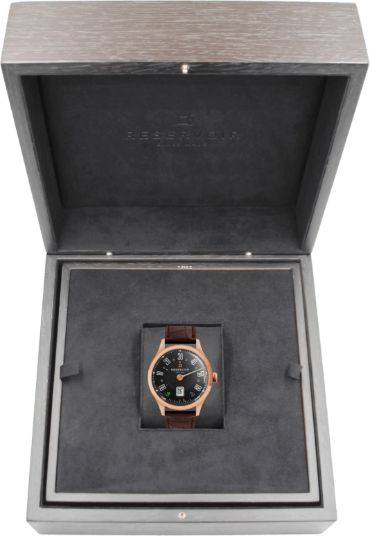 Reservoir,Longbridge 41.50mm,41.50mm,Rose Gold,Black,Automatic,Power Reserve Indicator,Jumping Hours,Retrograde,RSV01,RSV01.LB/630-177