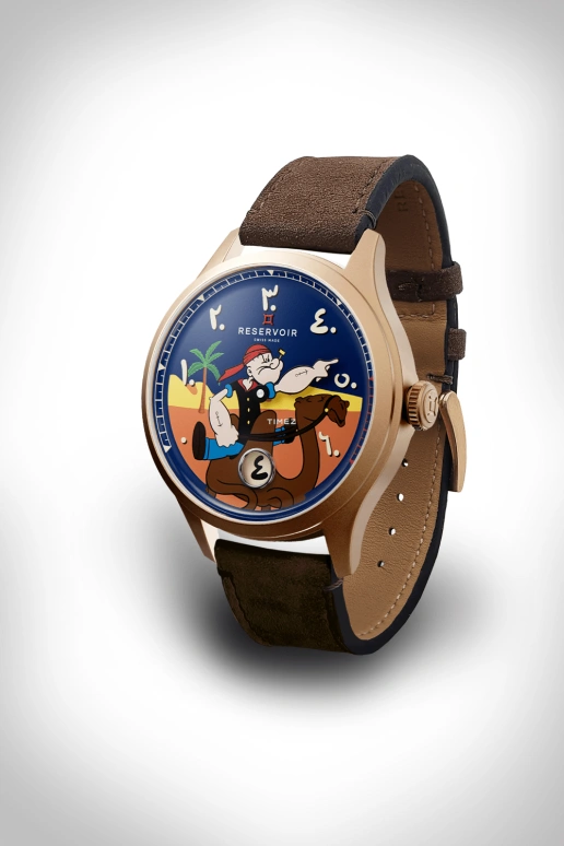 Reservoir,Popeye 41.50mm,41.50mm,Stainless Steel,Multi-Color,Orange,Blue,Automatic,Jumping Hours,Retrograde,RSV04,RSV04.PO/133.DE