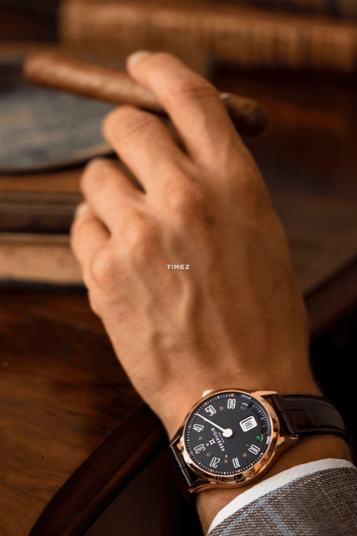 Reservoir,Longbridge 41.50mm,41.50mm,Rose Gold,Black,Automatic,Power Reserve Indicator,Jumping Hours,Retrograde,RSV01,RSV01.LB/630-177