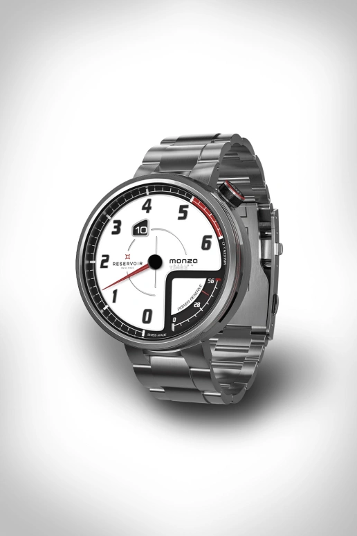 Reservoir,MONZA design 43mm,43mm,Stainless Steel,White,Automatic,Power Reserve Indicator,Jumping Hours,Retrograde,RSV01,RSV01.MD/138.WH