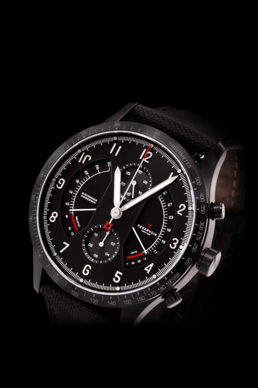 Reservoir,Sonomaster 43mm,43mm,Stainless Steel,Black,Automatic,Chronograph,Day,Retrograde,RSV04,RSV04.SN/136.BT