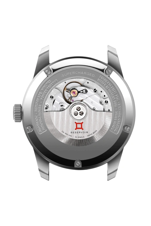 Reservoir,Supercharged 43mm,43mm,Stainless Steel,Dual,Black,Red,Automatic,Power Reserve Indicator,Jumping Hours,Retrograde,RSV11,RSV11.SC/130-12rz5