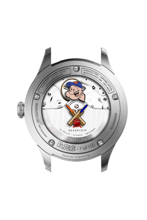 Reservoir,Popeye 41.50mm,41.50mm,Stainless Steel,Multi-Color,Green,Yellow,Automatic,Jumping Hours,Retrograde,RSV04,RSV04.PO/133.CR