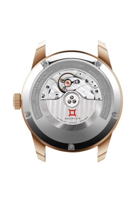 Reservoir,Tiefenmesser 43mm,43mm,Bronze,White,Automatic,Power Reserve Indicator,Jumping Hours,Retrograde,RSV03,RSV03.TF/330-233