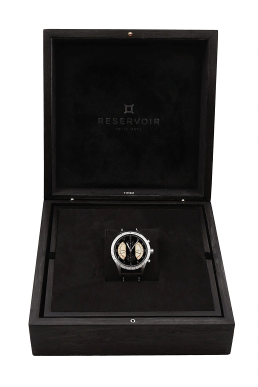 Reservoir,Sonomaster 43mm,43mm,Stainless Steel,Dual,Black,Cream,Automatic,Chronograph,Day,Retrograde,RSV04,RSV04.SN/136.BL