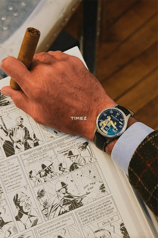 Reservoir,Blake et Mortimer 41.50mm,41.50mm,Stainless Steel,Black,Green,Cream,Multi-Color,Automatic,Jumping Hours,Retrograde,RSV04,RSV04.BM/133