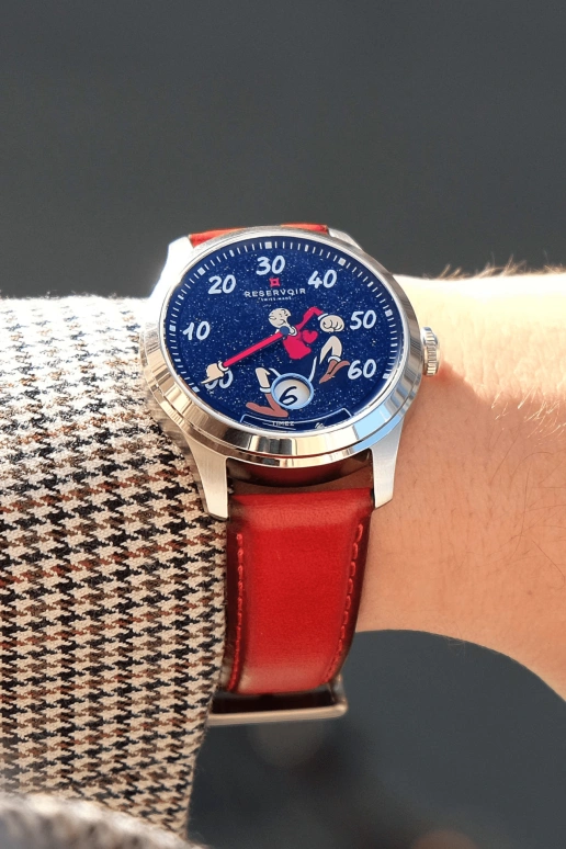 Reservoir,Popeye 39mm,39mm,Stainless Steel,Blue,Automatic,Power Reserve Indicator,Jumping Hours,Retrograde,RSV04,RSV04.PO/132.OL