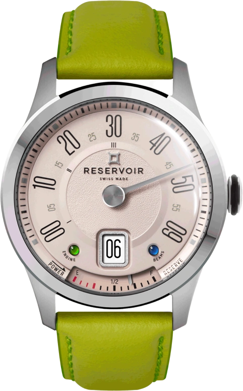 Reservoir,Cars 39mm,39mm,Stainless Steel,White,Automatic,Power Reserve Indicator,Jumping Hours,RSV01,RSV01.LB/130-21S
