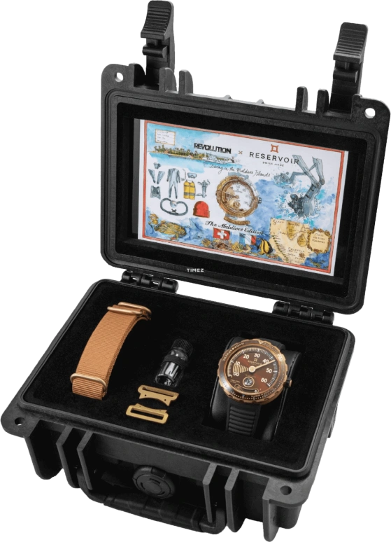 Reservoir,Partnership 45mm,45mm,Bronze,Ceramic,Brown,Automatic,Power Reserve Indicator,Jumping Hours,Retrograde,RSV13,RSV13.HY/330-72