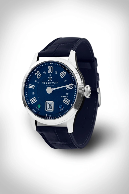 Reservoir,Longbridge 39mm,39mm,Stainless Steel,Blue,Automatic,Power Reserve Indicator,Jumping Hours,Retrograde,RSV01,RSV01.LB/132.BL