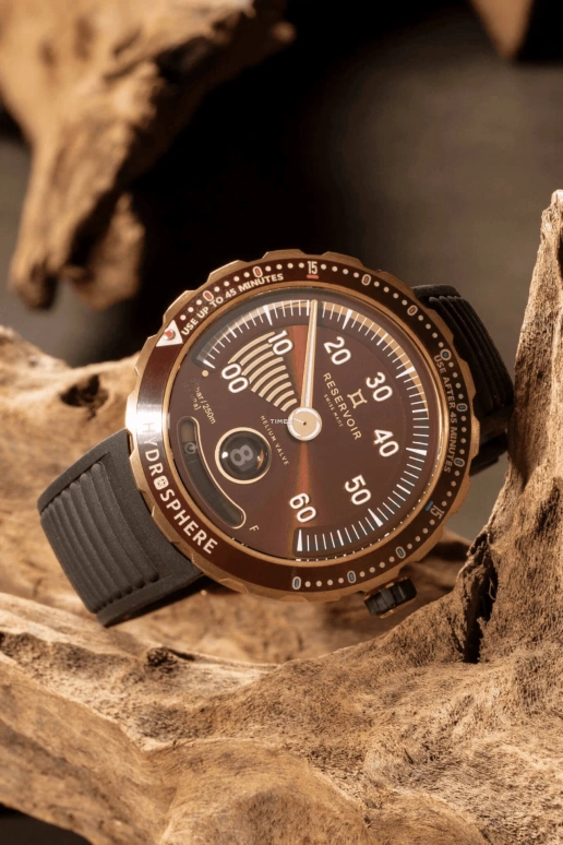 Reservoir,Partnership 45mm,45mm,Bronze,Ceramic,Brown,Automatic,Power Reserve Indicator,Jumping Hours,Retrograde,RSV13,RSV13.HY/330-72