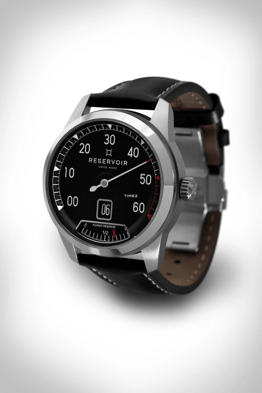 Reservoir,Supercharged 43mm,43mm,Stainless Steel,Black,Automatic,Power Reserve Indicator,Jumping Hours,Retrograde,RSV01,RSV01.SC/130-12