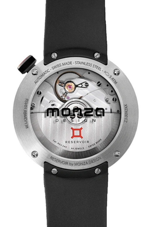 Reservoir,MONZA design 43mm,43mm,Stainless Steel,White,Automatic,Power Reserve Indicator,Jumping Hours,Retrograde,RSV01,RSV01.MD/138.WH