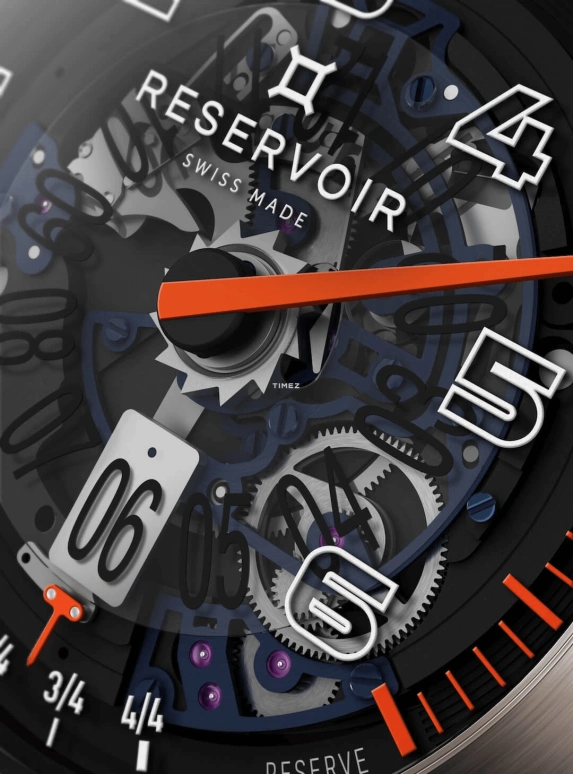 Reservoir,GT-Tour 43mm,43mm,Titanium,Black,Automatic,Power Reserve Indicator,Jumping Hours,Retrograde,RSV01,RSV01.GT/430-0