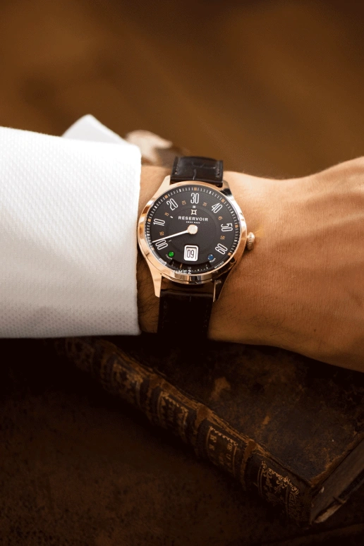 Reservoir,Longbridge 41.50mm,41.50mm,Rose Gold,Black,Automatic,Power Reserve Indicator,Jumping Hours,Retrograde,RSV01,RSV01.LB/630-177