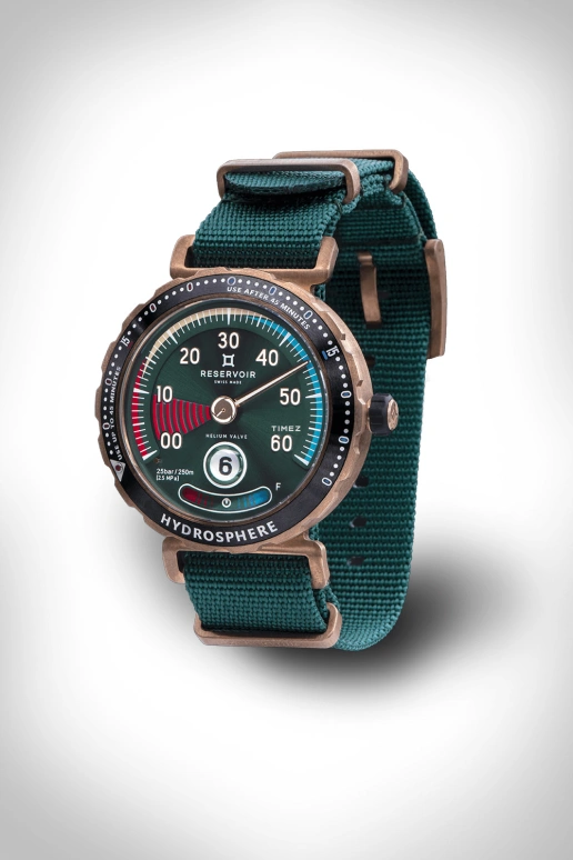 Reservoir,Hydrosphere 45mm,45mm,Bronze,Green,Automatic,Power Reserve Indicator,Jumping Hours,Retrograde,RSV03,RSV03.HY/334.GR