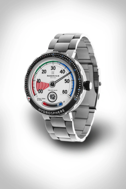 Reservoir,Hydrosphere 45mm,45mm,Stainless Steel,White,Automatic,Power Reserve Indicator,Jumping Hours,Retrograde,RSV03,RSV03.HY/130-21.AG