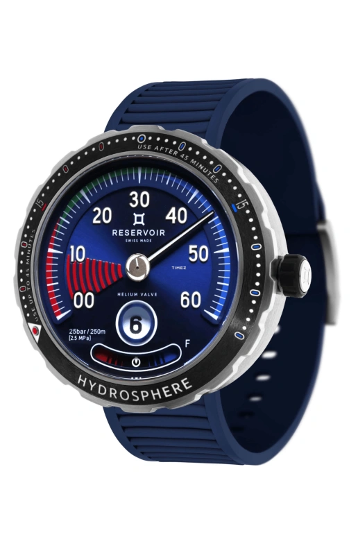 Reservoir,Hydrosphere 45mm,45mm,Stainless Steel,Blue,Automatic,Power Reserve Indicator,Jumping Hours,Retrograde,RSV03,RSV03.HY/130-21.BH
