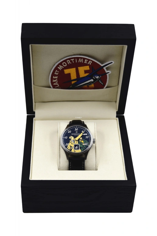 Reservoir,Blake et Mortimer 41.50mm,41.50mm,Stainless Steel,Black,Green,Cream,Multi-Color,Automatic,Jumping Hours,Retrograde,RSV04,RSV04.BM/133